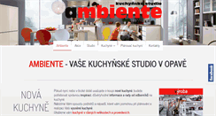 Desktop Screenshot of ambientekuchyne.cz